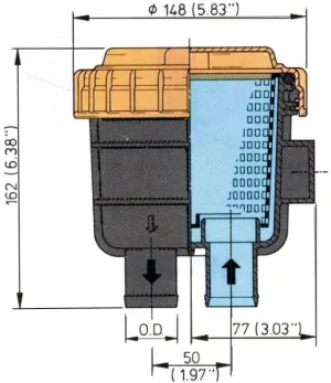 Filtre eau PVC Ø1