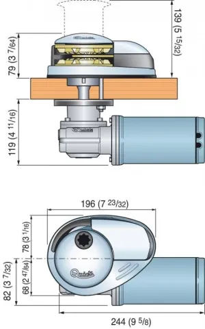 Guindeau prince DP2 12V 500W sans poupée 8mm