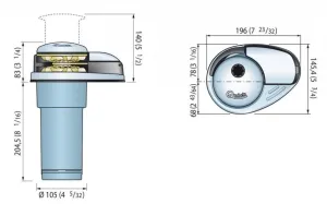 Guindeau vertical Prince 12V 800W 8mm