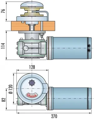 Guindeau vertical Rider 12V 500W sans poupée 6mm