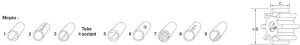 Impulseur néoprène 8 pâles Jabsco 4598-0001