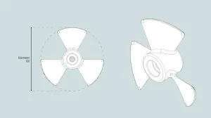Kit hélice de rechange pour modèle 24V