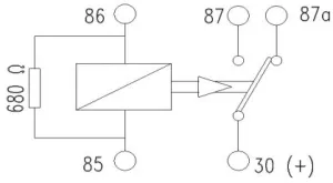 Micro relais 24V 10A Résistance