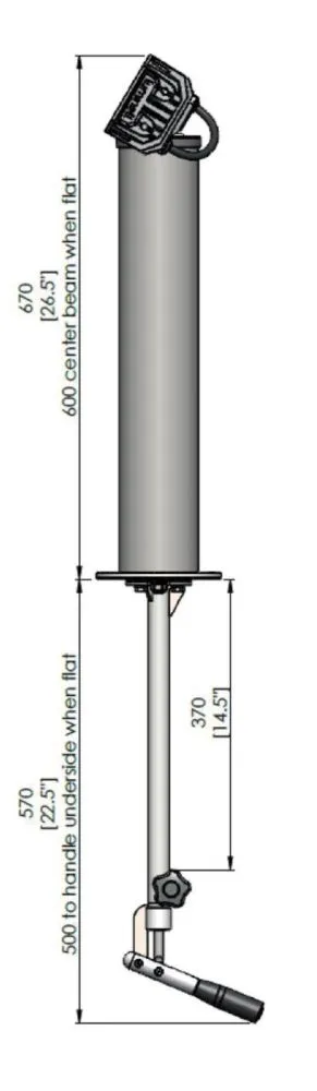 PROJECTEUR LED SL B 80W 2x3,5° - VERSION BRAS LONG / TUBE LONG