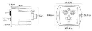 Projecteur motorisé 12V 32W LED - Version Noir
