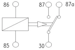 Relais 5 bornes 12V 20/30A standard