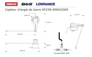 RF25N : Capteur d'angle de barre rotatif (Micro-C)