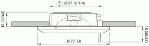 Spot halogène Ø77mm SABINE inox 12V 10W - interupteur