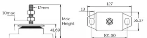 Support moteur à faible déplacement radial 32/77kg