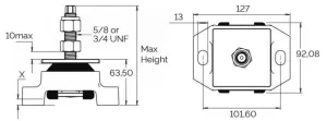 Support moteur charge latétrale 154/345kg