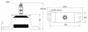 Support moteur remplacement Yanmar 32/146kg
