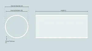 TUNNEL 220x1500x10 mm ALU SE150