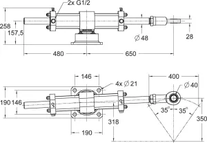 Vérin hydraulique acier VHM 110DT